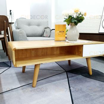 Bàn sofa Rio - Tự nhiên & trắng