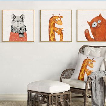 Tranh Canvas Tranh bộ 3 - Ngộ nghĩnh