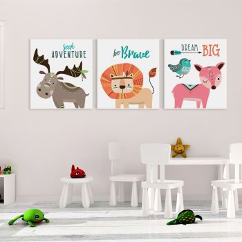 Tranh Canvas Tranh bộ 3 - Ngộ nghĩnh