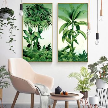 Tranh Canvas Tranh bộ 3 - Hồng hạc đang yêu