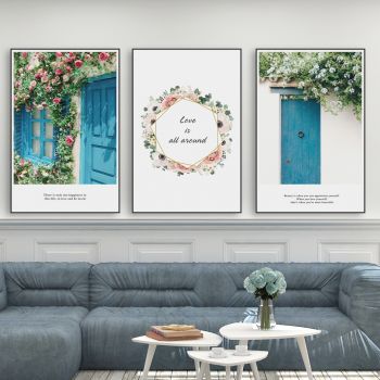 Tranh Canvas Tranh bộ 3 - Hồng hạc đang yêu