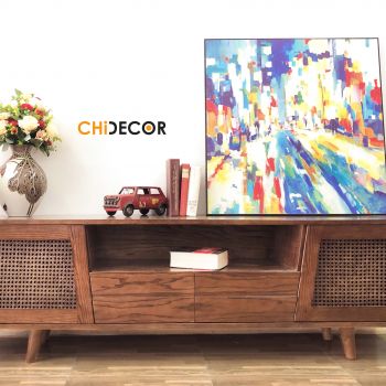 Kệ Tivi Cánh mây Luxury - Nâu 1800