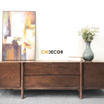 Kệ Tivi Mid Century - Nâu 1800